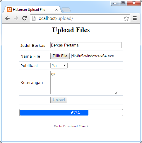 Membuat Aplikasi Upload File Progressbar menggunakan PHP 